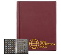 Uncle Paul Album per Monete da 350 Tasche - 10 Fogli Libro per la Raccolta di Monete 35×30mm Griglia Portaoggetti per Collezionisti Sterline Penny Cent Euro CS0235RE