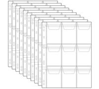 Uncle Paul Stamp Pocket Pages Plastic Coin Holders Stamp Currency Protector Coin Collecting Supplies 10 Sheets (Adatto a Raccoglitore di Monete di 4 Fori/9 Fori, 9 Pocket)