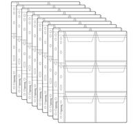 Uncle Paul Stamp Pocket Pages Plastic Coin Holders Stamp Currency Protector Coin Collecting Supplies 10 Sheets (Adatto a Raccoglitore di Monete di 4 Fori/9 Fori, 6 Pocket)