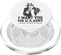 Uncle Sam, poster vintage con scritta "I Want You For U.S. Army" PopSockets PopGrip per MagSafe