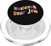 Unclench Your Jaw Mental Health Consapevolezza Terapia Ansia PopSockets PopGrip per MagSafe