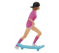 UncleS 1/64 Scale Handpainted Skateboarder Miniature Figure For Dioramas Models And Crafts Railway Scene Dollhouses Decoration Model Train Layouts Figurine