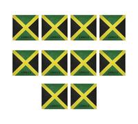 UncleS 10 Pz Morbido Cotone Bandana Sciarpa Set Giamaica Modello Bandiera Multiuso Copricapo Copricollo Per Appassionati Danza Hip Hop Bandiera Stampa Bandana