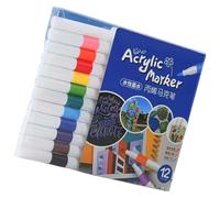 UncleS 12/24/48 Penna Acrilica Colorata Penna Per Pittura Pennarelli Vernice Set Pennarelli Artigianato Disegnare La Pietra