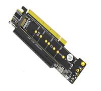 UncleS 1PC Due NVME Chiave M All'adattatore PCIe NVMe A PCIE4.0 16X Scheda Espansione Convertitori