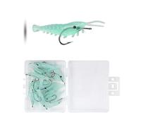 UncleS 20 Pesca alle Esche Morbide Esche Gamberi Artificiali Esca da Bagno con Gancio Galleggiante per La in Acqua Gamberetti Sfuggire Sfuggire