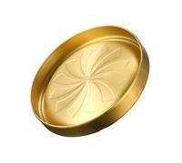 UncleS 304 In Acciaio Inox Doppio Strato Piatto 20cm Isolamento Termico Finitura Dorata Stoviglie Per Riunioni di Famiglia Antiruggine Piatto Da Portata Cucina Resistente