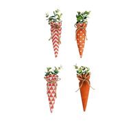 UncleS 4pcs Easter Easter Carrot Drush Decoration Set Materiale in Fibra Poliestere per La Classe E Soluzione La Visualizzazione del Negozio Set Decorazioni Le Vacanze