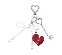 UncleS Aesthetic Keychains Lovely Bag Pendant Charm Heart Bows Keychains Charms for Women Purse Backpack Decorations Gifts Pendant Charm