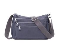 UncleS Borse a tracolla per le donne multi tasca borsa a tracolla impermeabile nylon messaggeri borse e borse alla moda Pocketbook multi tasca borsa a tracolla, grigio, One Size