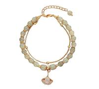 UncleS Bracciale Bracciale Lusso Elegante Braccialetto A Catena in Rilievo con Delicati Disegni Foglie Albicocche per Le Date Partite Accessorio per Feste alla