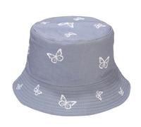 UncleS Cappello da farfalla casual cappello di cotone regolabile tessuto traspirante doppio lato usura per la gioventù moda moda stampa secchio, Blu, Taglia unica