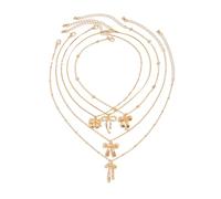 UncleS Elegante Collana A Ciondolo Bowknot Lunghezza Regolabile Per Donne Per Le Giovani In Cerca Stili Da Donna Alla