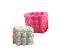 UncleS Halloween Skull Cube Silicone Masps Fondante Silicone Cioccolato Stampi Siliconi in Cemento in Cemento Muffe Resistenti alla Temperatura