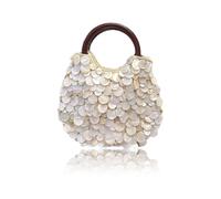 UncleS Hoboes Borse Toted Borse da donna Pochette da donna Borse con manico superiore Borse a mano Shell Perline Borse da sera Top Handle per le donne, Conchiglie bifacciali, One Size