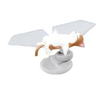 UncleS Inertial Motion Swinging Plane Car Decors Adorable Kitty Resin Sculpture Small Desktop Decorative Accent for Office Swing Accessory