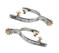 UncleS La Puntura Occidentale in Bronzo Presenta Accenti in Argento Tedesco Attrezzatura da Equitazione Vintage per Appassionati Equitazione Stili Occidentali Speroni Decorativi