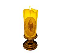 UncleS Lampada elettronica senza fiamma Cristo Vergine LED Cera Decorazione Religiosa per Festival Decor Modalità lampeggianti multiple LED
