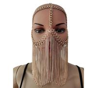 UncleS Nappe Scintillanti Tesiglie Per Capelli Capelli Da Copricapo Fari Da Prese Con La Catena Maschera Elegante