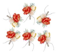 UncleS Nozze Boutonnieres Disposizione Floreale Artificiale Per La Cerimonia Accoglienza Decoro Corsage Fiori Fiori Fiocchi Corsagi