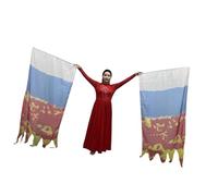 UncleS Oggetti Scena Colorati In Bianco Rosso Giallo Per Festival E Routine Gruppo Bandiere Da Ballo