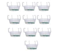 UncleS Pacchetto 10 Piattiere per Piante Sospese in Plastica Resistenti alle Intemperie con Vassoi Catcher L'acqua Gancio Vasi Cesti da Esterno Interni Modulari Drenaggio Vasi