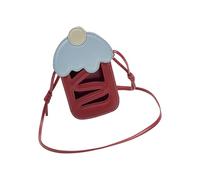UncleS Piccola borsa a tracolla in pelle per le donne mini telefoni cellulari borsa a tracolla mini borsa a tracolla con tracolla staccabile, Rosso, One Size