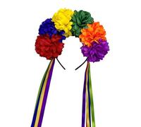 UncleS Rainbow Nappe floreali per feste, Halloween, copricapo da sposa, per spettacoli dal vivo, giochi di ruolo, Halloween, Devil Horns, a, Taglia unica