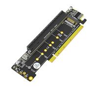 UncleS Scheda adattatore PCIe4.0 X16 ad alta velocità con divisione a più canali per archiviazione NVMe e carichi di lavoro ad alta intensità di dati Scheda di espansione dell'archiviazione su disco