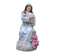 UncleS Scultura in resina illuminata a LED, con scritta in lingua inglese "Santa Madre e Bambino", elegante decorazione sentimentale per la mamma, la famiglia, l'amore, ornamento religioso, statuetta