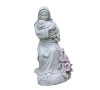 UncleS Scultura in resina illuminata a LED, con scritta in lingua inglese "Santa Madre e Bambino", elegante decorazione sentimentale per la mamma, la famiglia, l'amore, ornamento religioso, statuetta