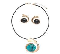 UncleS Set Orecchini Con Collana Turchese in Lega ROBUSTA E Alla Ornamento Per Le Donne Forniture Per Feste E Gioielli in Lega Per Le Donne Tutti I Giorni