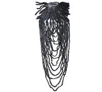 UncleS Spalline con nappe Giacche Sportive Spalline Elegante Decorazione Spalla Per Abiti Da Matrimonio E Festa Accattivante Spalla Scintille, Nero , Taglia unica