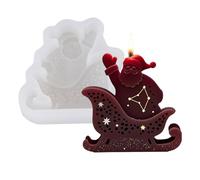 UncleS Stampo in silicone a forma di Babbo Natale, statuetta di Babbo Natale, strumento di cottura per resina epossidica artigianale sapone clausola
