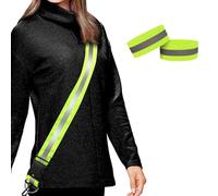 UncleS Tela Braccio Cintura Riflettente Elastica per La Sicurezza in Bicicletta per Ciclismo Camminando con da Jogging visibilità