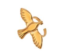 UncleS Unico Colomba di Pace Ali di Uccello Anelli Aperti Anelli Regolabile Fatto A Mano Accessorio In Acciaio Inox Per Usura Quotidiana Polpace Regolabile