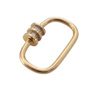 UncleS Zirconia Heart Pendant Screw Clasp Jewelry Findings Stylish Part Suitable For Handmade Crafting Necklace Pendant