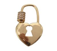 UncleS Zirconia Heart Pendant Screw Clasp Jewelry Findings Stylish Part Suitable For Handmade Crafting Necklace Pendant