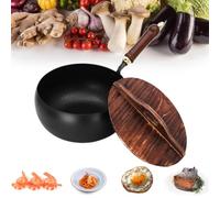 Uncoated Iron Pan, 20/24/26/28/30cm cast iron pan, hand-forged non-stick irons pans without coating for all cooking methods (Hammer/Smooth) (Hammer,26CM)