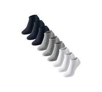 Uncover by Schiesser Damen 9 PACK Sneaker Socken Sportsocken - Sparpack, Calzini Donna, 3x Weiß / 3x Grau Mel. / 3x Nachtblau,