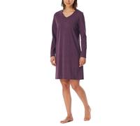 Uncover by Schiesser Damen Nachthemd Langarm-Nachtwäsche Maglia Lunga da Notte, Prugna_182851, 44 Donna