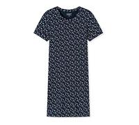 Uncover by Schiesser Nachthemd Kurzarm Camicia da Notte a Maniche Corte, Dunkelblau-Gem, 40 Donna
