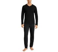 Uncover by Schiesser Schlafanzug Lang Pigiama Lungo, Schwarz, 58 Uomo