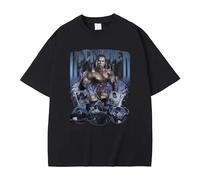 Uncrowned Kevin Levrone Pump Cover Graphic Print T Shirt Men Fitness Gym Oversized Tshirt Summer Pure Cotton T-Shirts Male (1) Black L