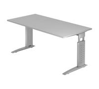 UNDA 16 S | Scrivania - 160x80 Grigio/Argento regolabile in altezza