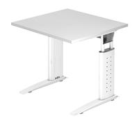 UNDA 8 W | Scrivania - 80x80 regolabile in altezza Bianco/Bianco