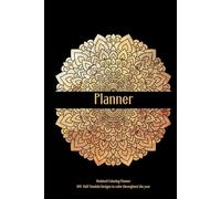 Undated Coloring Planner 100 Half Mandala Designs to color throughout the year Vol 1: 366 days to complete, 250 pages, Volume 1, Hardcover