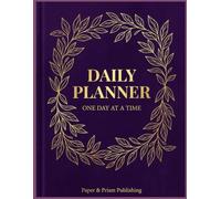 Undated Daily Productivity Journal & Hourly Schedule Organizer for Work, College & Personal Goals | Aesthetic Day Planner with To-Do List, Habit & Water Tracker (8.5 x 11, Deep Purple Gold)