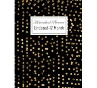 Undated Homeschool Planner 12 Month: Large Size 8.5x11, 52 W cademic Year ) Organizer for Lesson Plans And Record Keeping, Floral Cover