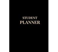 Undated Student Planner (Hardcover) - Academic Organizer 8.25 x 11 | Vision Board, Projects & Motivational Quotes | Black & White Interior